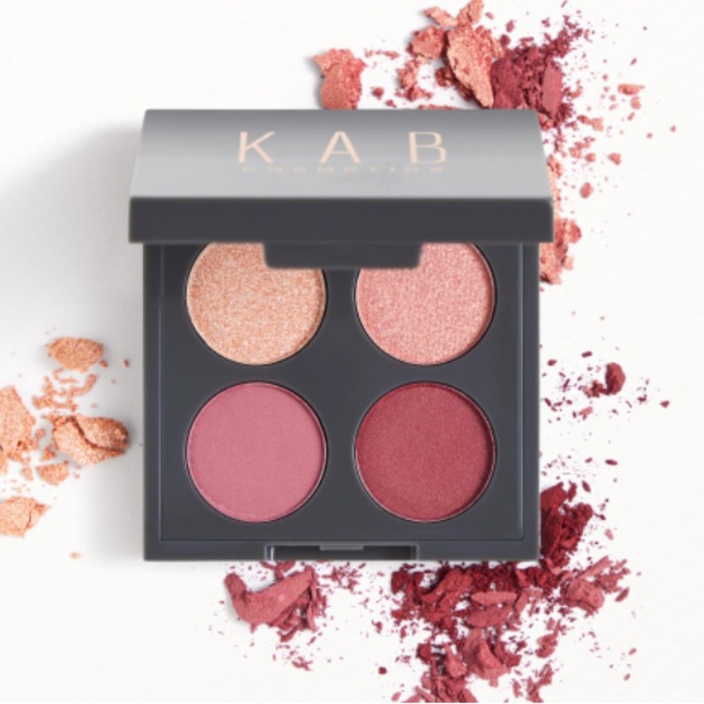 💎 KAB Cosmetics Eyeshadow Quad Plum Fairy Mattes & Shimmers Pink Tones New